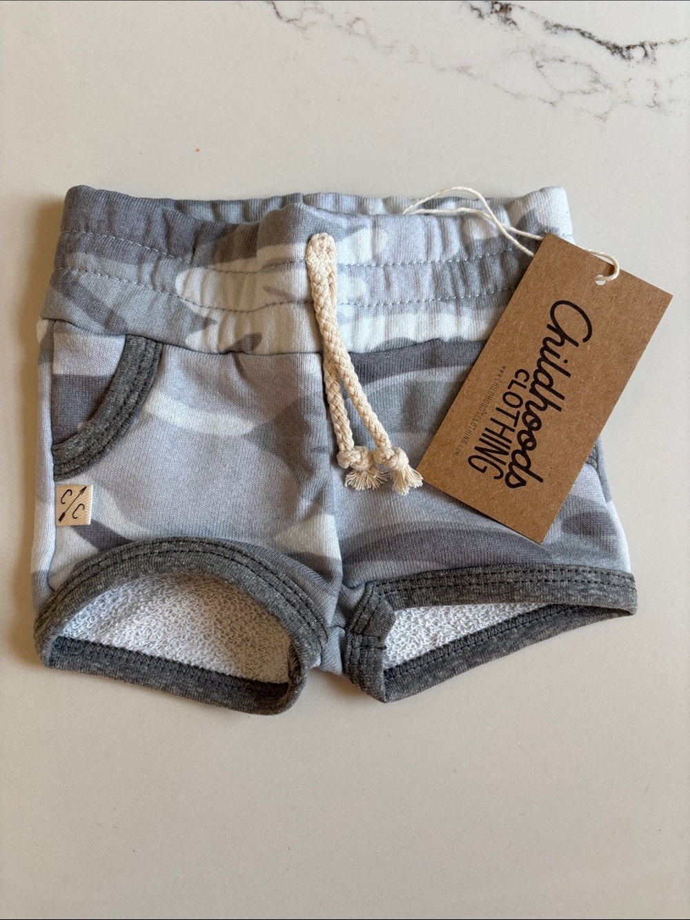 Gray Camo baby Shorts
